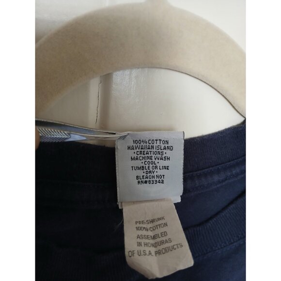 Vintage Y2K Hawaiian Island Creations Mens T-Shirt Large Kamehameha Statue Navy* - Picture 11 of 11